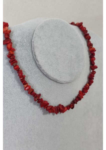 Mercan Kırıktaş Doğaltaş Kolye