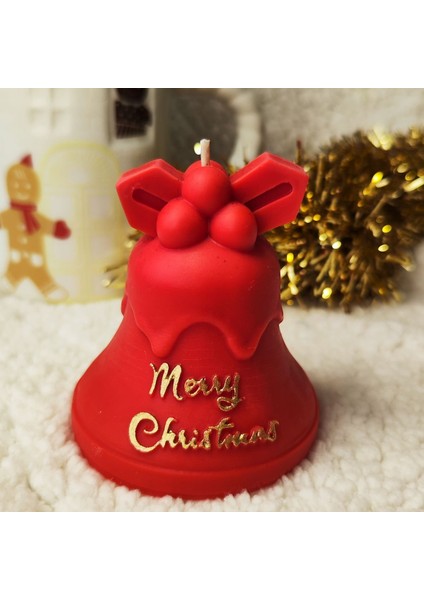 Yeni Yıl Noel Mum Yılbaşı Kırmızısı Yılbaşı Çanı Merry Christmas
