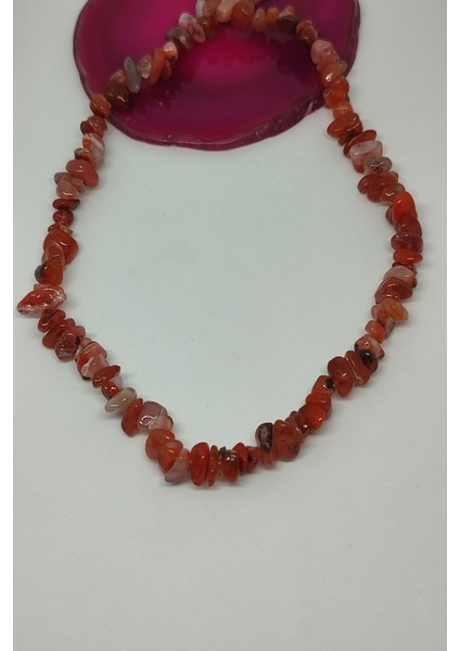 Karnelyan Akik Kırıktaş Doğaltaş Kolye fiyatları