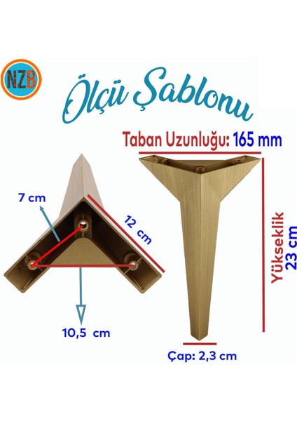 Mobilya Kanepe Sehpa Tv Ünitesi Baza Koltuk Ayağı Çekyat Sarı Gold Altın Eskitme 23 cm Ayak fiyatları