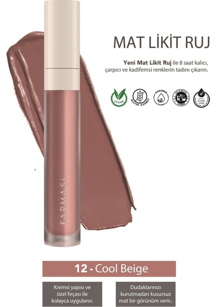 Mat Likit Ruj 12 Cool Beige