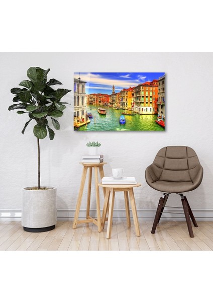 Mimari Yapılar ve Kayıklar Cam TABLOMIYREM72X46-MIYREM