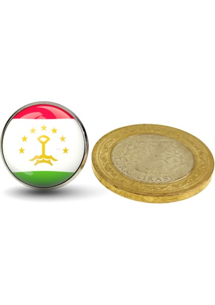Tacikistan Rozet Tajikistan Bayrağı Çelik Yaka Daire Rozeti modelleri