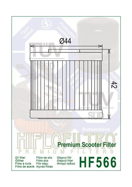 HF566 2017-2021 Kymco Xtown 125I Uyumlu Yağ Filtresi fiyatları