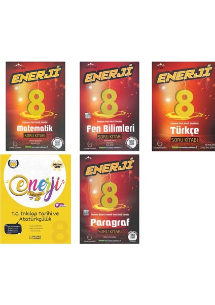 LGS 8. Sınıf Enerji Matematik – Fen Bilimleri – Türkçe – T.C. İnkılap Tarihi ve Atatürkçülük - Paragraf Soru Bankası