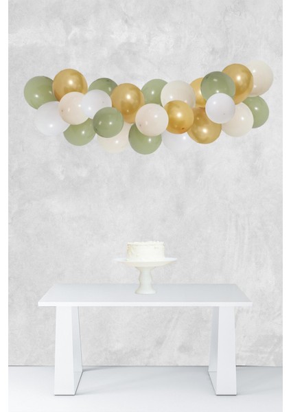 Okaliptus Konsept Balon Zinciri Parti Balon Seti 42 Parça