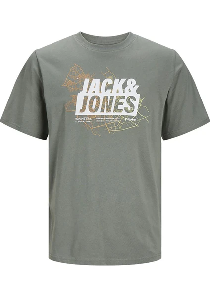 Jack & Jones Jcomap Logo Erkek Yeşil T-Shirt 12252376-AgaveGreen