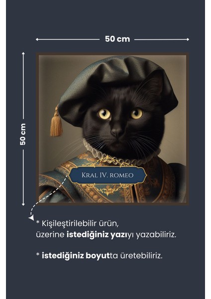 Pi Papers Soylu Kara Kedi Poster, Premium Baskı Poster, Siyah Kedi, Statik Akıllı Kağıt (Yapay Zeka Tasarım)