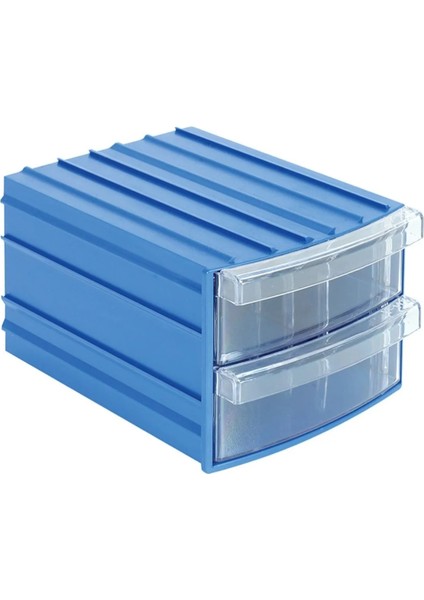 Plastik Oval 2 Çekmeceli Kutu Y-112 (5 Adet)