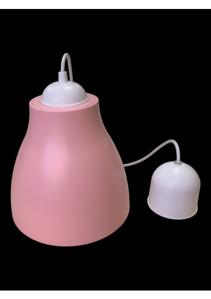 Tekli Sarkıt Avize Plastik Aksiyon Küçük Pembe