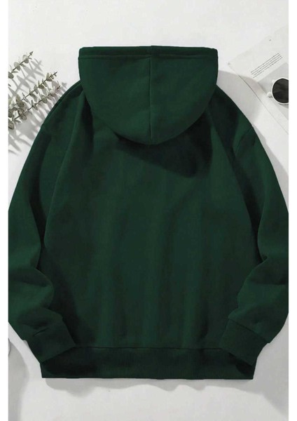 Peluş Ayı Baskılı Kapüşonlu Sweatshirt