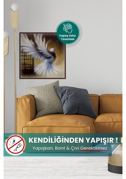 Pi Papers Özgür Kuş, Yağlı Boya Poster-Yüksek Çözünürlük Yapışkansız Statik Tutunan Akıllı Kağıt Duvar Poster