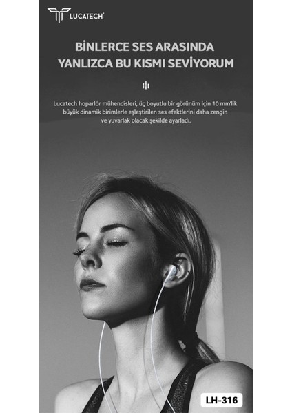 Özel Tasarım Kablolu Kulaklık 3.5 mm Jack Mikrofonlu