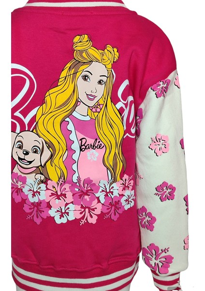 Urz Kids Barbie Temalı Ceket Barbie Baskılı Hırka