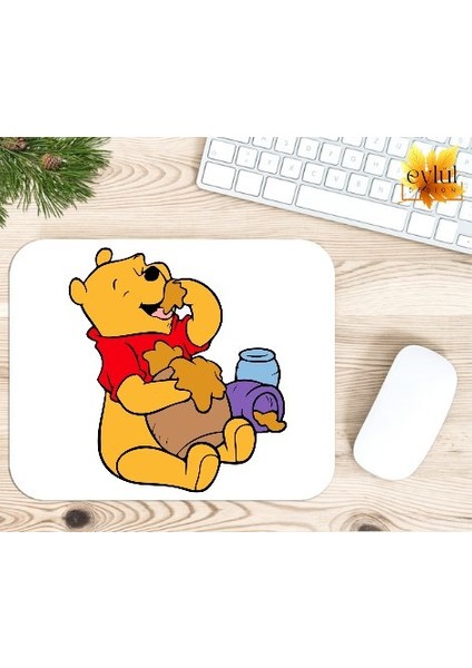 Winnie The Pooh Baskılı Özel Tasarım Dikdörtgen Kaydırmaz Mousepad