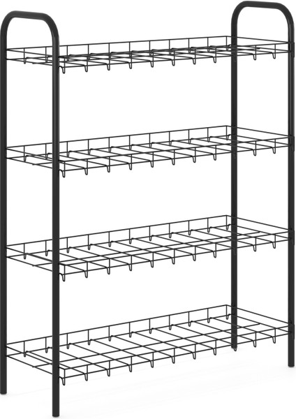 Ayakkabılık Metal Ayakkabılık Ayakkabı Rafı Ayakkabı Düzenleyici Raf Üç Katlı Ayakkabılık Siyah