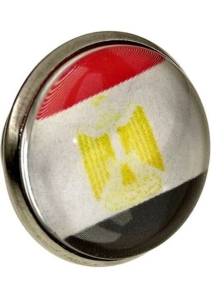 Mısır Egypt Iğneli Yaka Rozeti Yuvarlak Bayrak Paslanmaz Çelik Gövdeli Camlı Rozet fırsatları