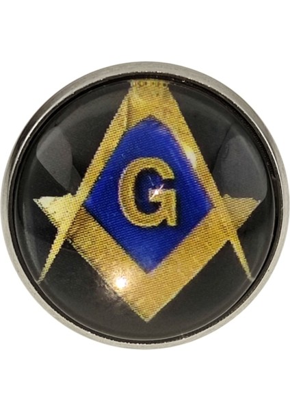 Mason Yaka Rozeti Masonik Gönye Pergel Üçgen Paslanmaz Çelik Rozet