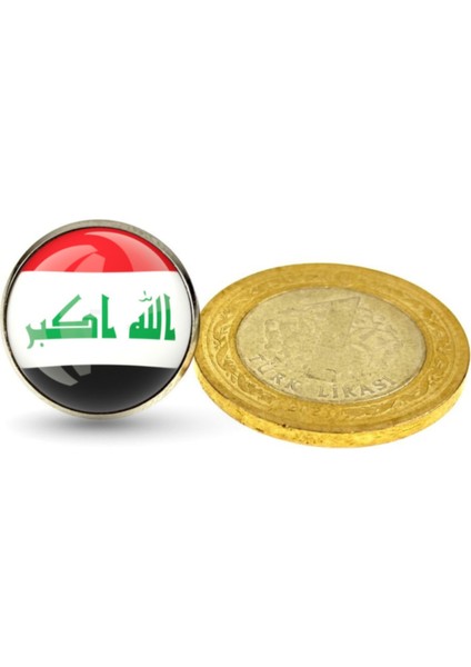 Iraq Irak Bayrağı Paslanmaz Çelik Rozet 3D Büyüteçli Camlı Iğneli Yaka Rozeti fiyatları
