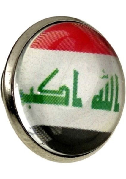 Iraq Irak Bayrağı Paslanmaz Çelik Rozet 3D Büyüteçli Camlı Iğneli Yaka Rozeti modelleri