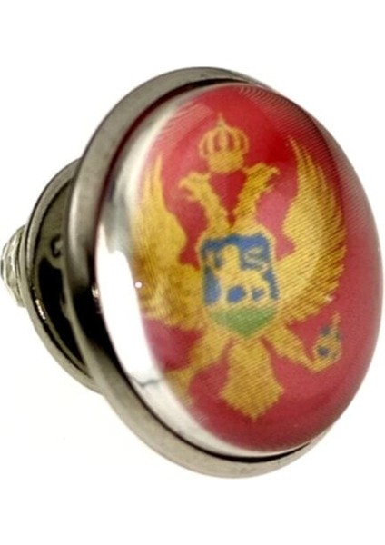 Karadağ Montenegro Yaka Rozeti Ülke Bayrağı Paslanmaz Çelik 3D Camlı Rozet modelleri