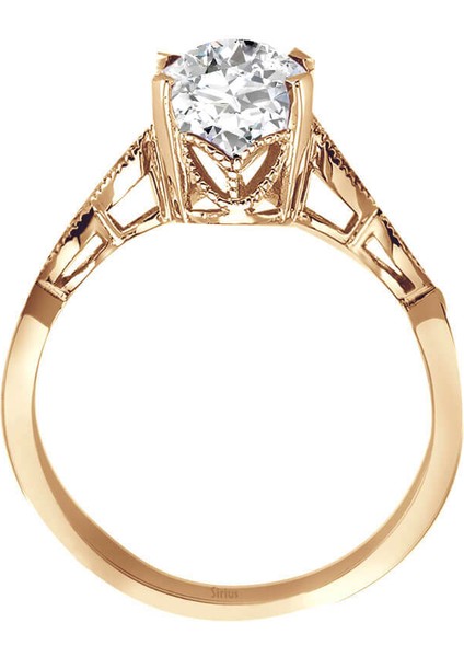 Pırlanta ve Beyaz Topaz Taşlı Nefertiti Yüzük 07R0203 modelleri