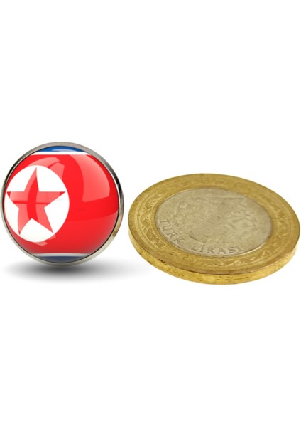 Kuzey Kore Yaka Rozeti North Korea Bayrağı Rozet Yuvarlak Paslanmaz Çelik fiyatları