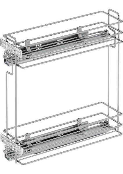 Tezgah Altı Ahşap Tabanlı Gizli Blum Tandem Raylı Şişelik-Deterjanlık Antrasit S2493-S2494 fırsatları