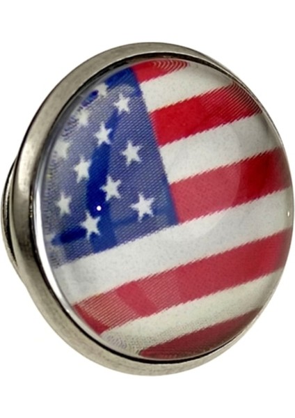 Amerika Yaka Rozeti America Usa Ülke Bayrağı Resimli 3D Camlı Çelik Rozet indirimleri