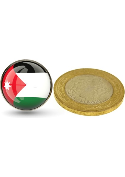 Ürdün Yaka Rozet Jordan Bayrağı Paslanmaz Çelik Iğneli Büyüteçli Yaka Rozeti fiyatları