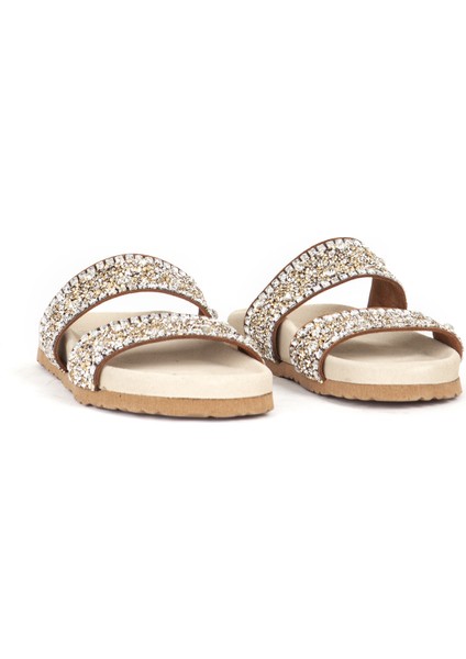 7866 Gerçek Süet Deri Kadın Taşlı Terlik fiyatları