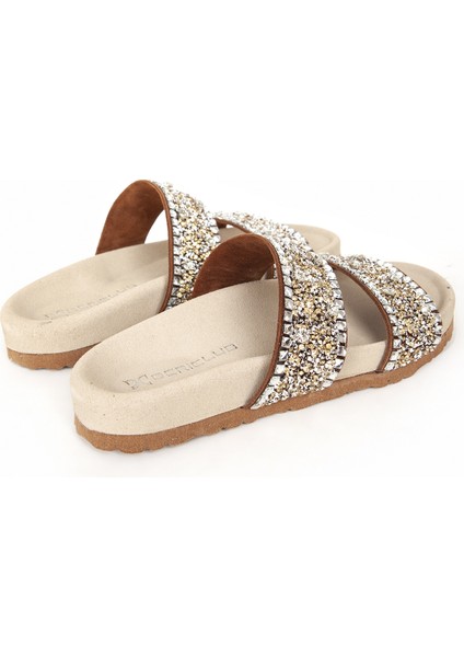 7866 Gerçek Süet Deri Kadın Taşlı Terlik indirimleri