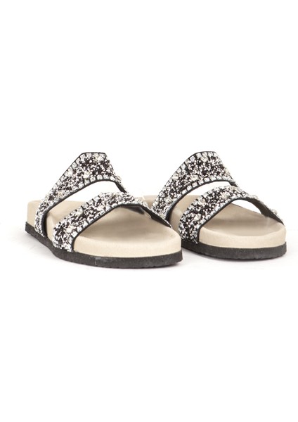 7866 Gerçek Süet Deri Kadın Taşlı Terlik fiyatları