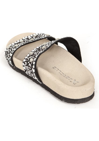 7866 Gerçek Süet Deri Kadın Taşlı Terlik indirimleri