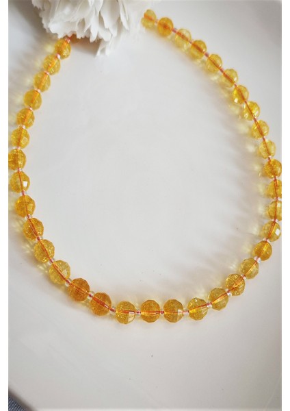 Çokgen Sitrin Doğaltaş Kolye fiyatları