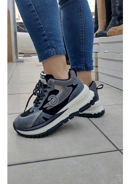 K334-1 Siyah Kadın Sneaker Ayakkabı