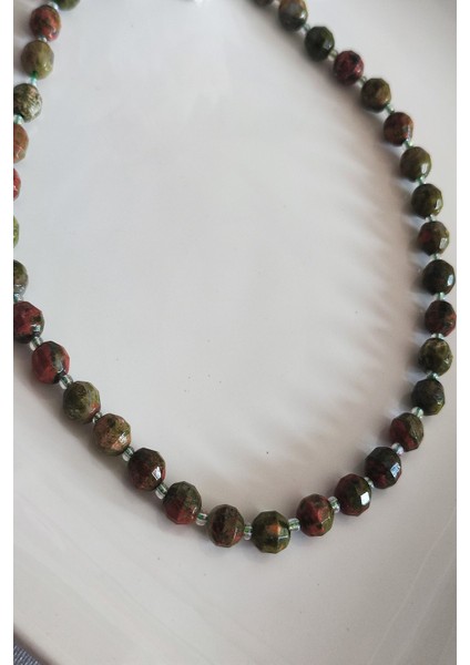 Çokgen Unakit Doğaltaş Kolye fiyatları