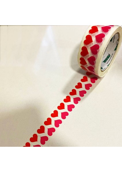 Kırmızı&pembe Kalpli 45MMX80MT Hediye/sevgililer Günü Koli Bandı