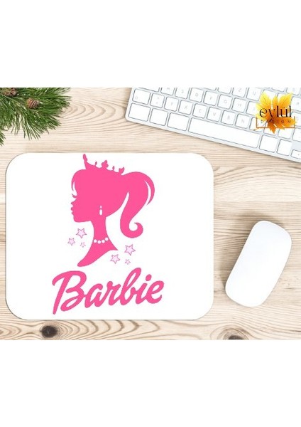 Eylül Design Barbie Baskılı Özel Tasarım Dikdörtgen Kaydırmaz Mousepad