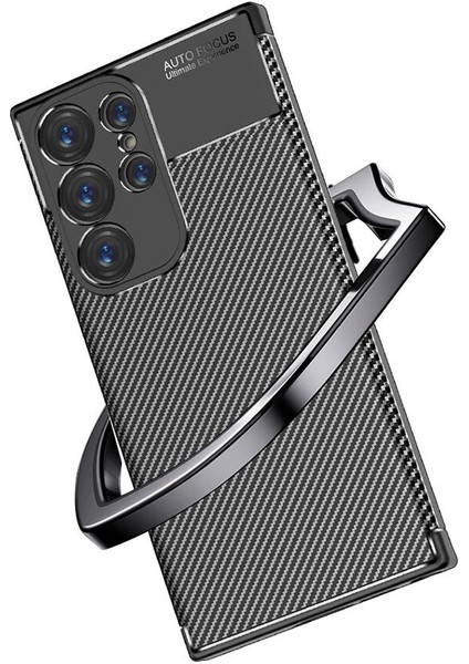 Galaxy S24 Ultra Kılıf Redclick Karbon Görünümlü Silikon Kapak
