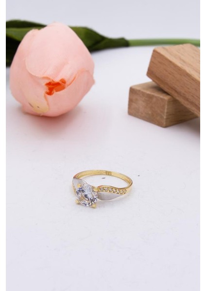 14 Ayar Altın Yüzük Taşlı Kadın Yüzük LKYZK1456