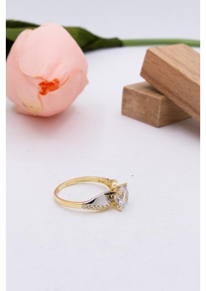 14 Ayar Altın Yüzük Taşlı Kadın Yüzük LKYZK1456 modelleri