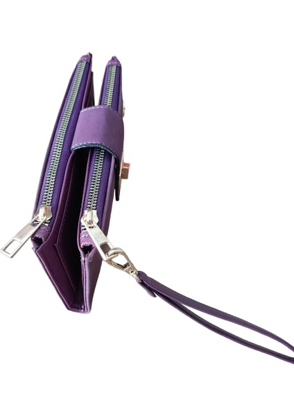 Amethyst Model Klipsli ve Çok Bölmeli Kadın Cüzdan Fermuarlı fiyatları