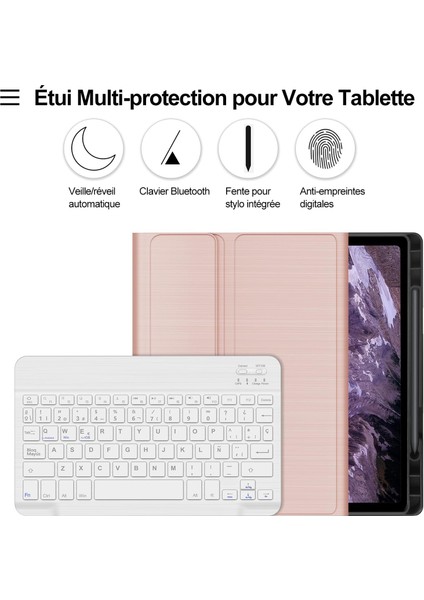 Samsung Galaxy Tab S6 Lite 10.4 SM-P610/P615 Için Çıkarılabilir Bluetooth Klavyeli Klavye Kılıfı