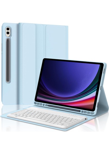 Samsung Galaxy Tab S9 Fe+Plus 12,4 Uymlu Bluetooth Türkçe Q Klavyeli Kılıfı (Tablet Değildir)