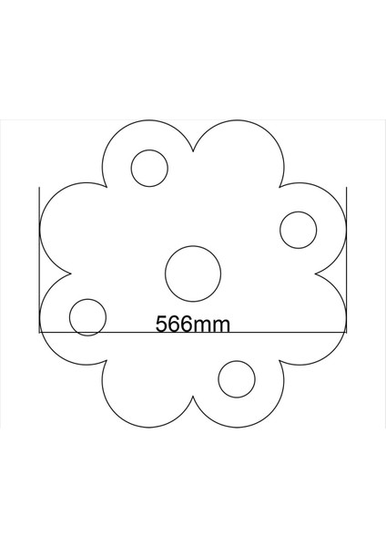Tavan Spot Göbek TSG-Düz-Papatya-56 cm Çap