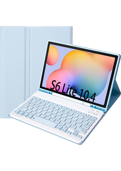 Samsung Galaxy Tab S6 Lite 10.4 SM-P610/P615 Için Çıkarılabilir Bluetooth Klavyeli Klavye Kılıfı