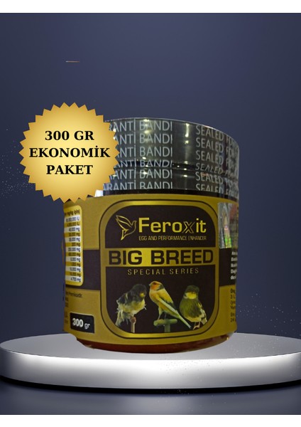 Büyük Irk Kanaryalar Için Üreme , Kızıştırıcı ve Yumurta Arttırıcı Big Breed Special Series 300 gr