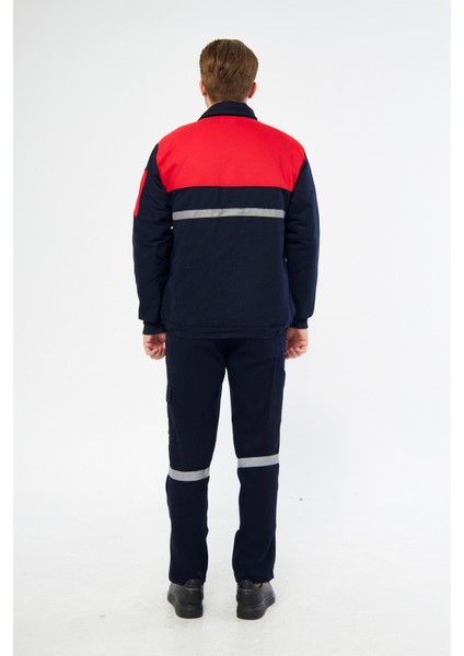 Iş Takımı 7/7 Gabardin %100 Pamuk Reflektörlü Lacivert