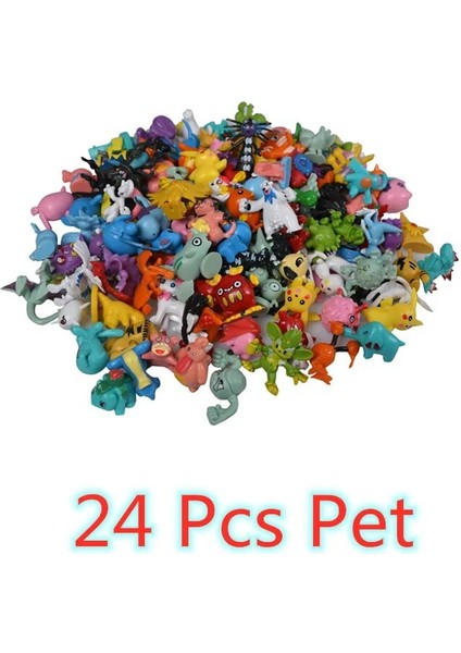 24 Style Pokemon Figure Toys Anime Pikachu Action Figure Model Ornamental Decoration Collect Toys For Children's Christmas Gift Random (Yurt Dışından)